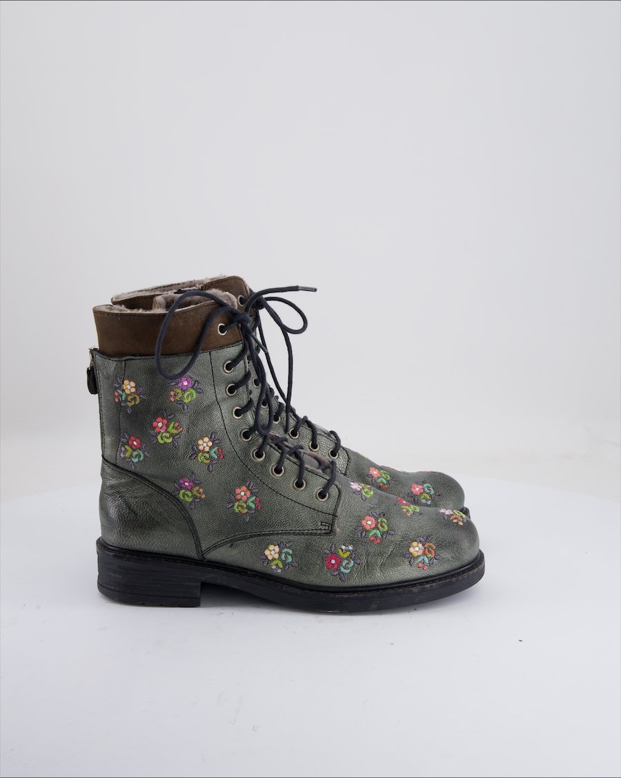 Momino Ankle Boots Leather Khaki Eu 38