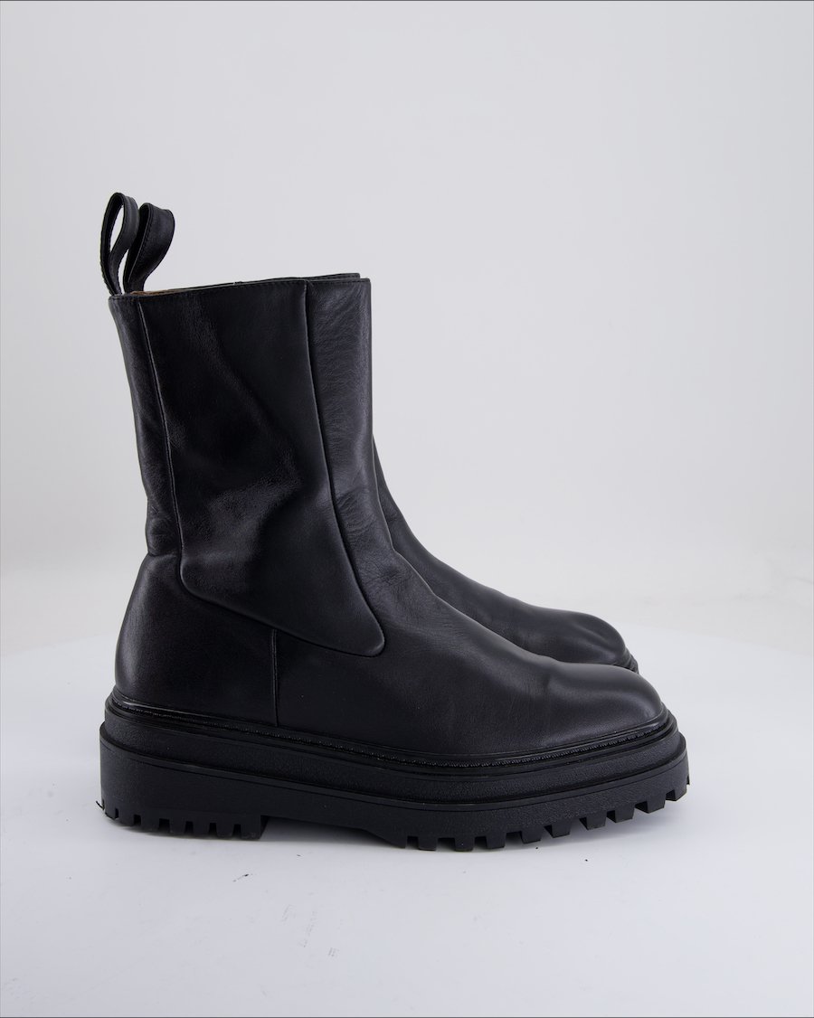Zara Ankle Boots Polyurethane Black Eu 39