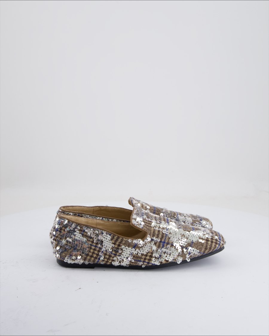 Miriade Flats Leather Silver Eu 38