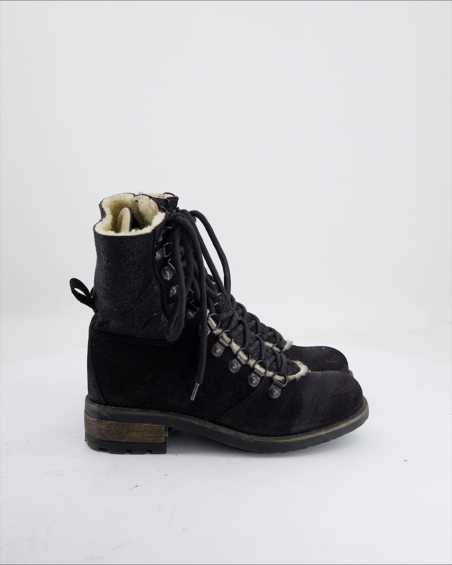 Buffalo Ankle boots Suede Black Eu 38