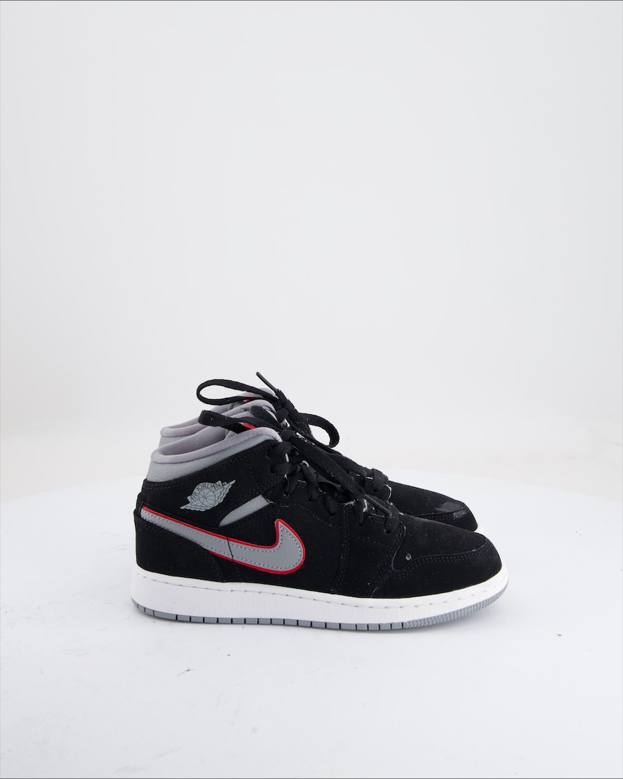 Jordan 1 Mid Trainers Suede Black Eu 36