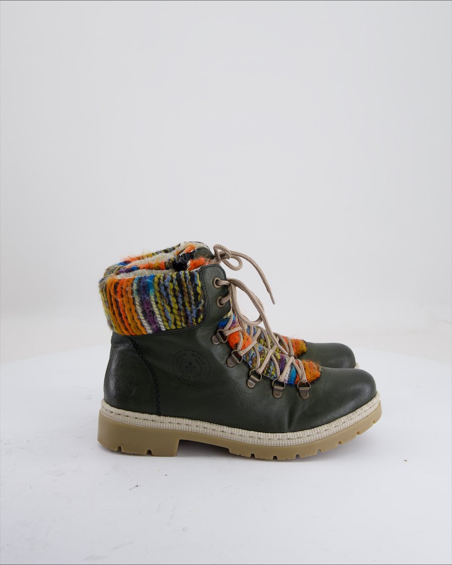 Rieker Ankle Boots Leather Khaki Eu 37
