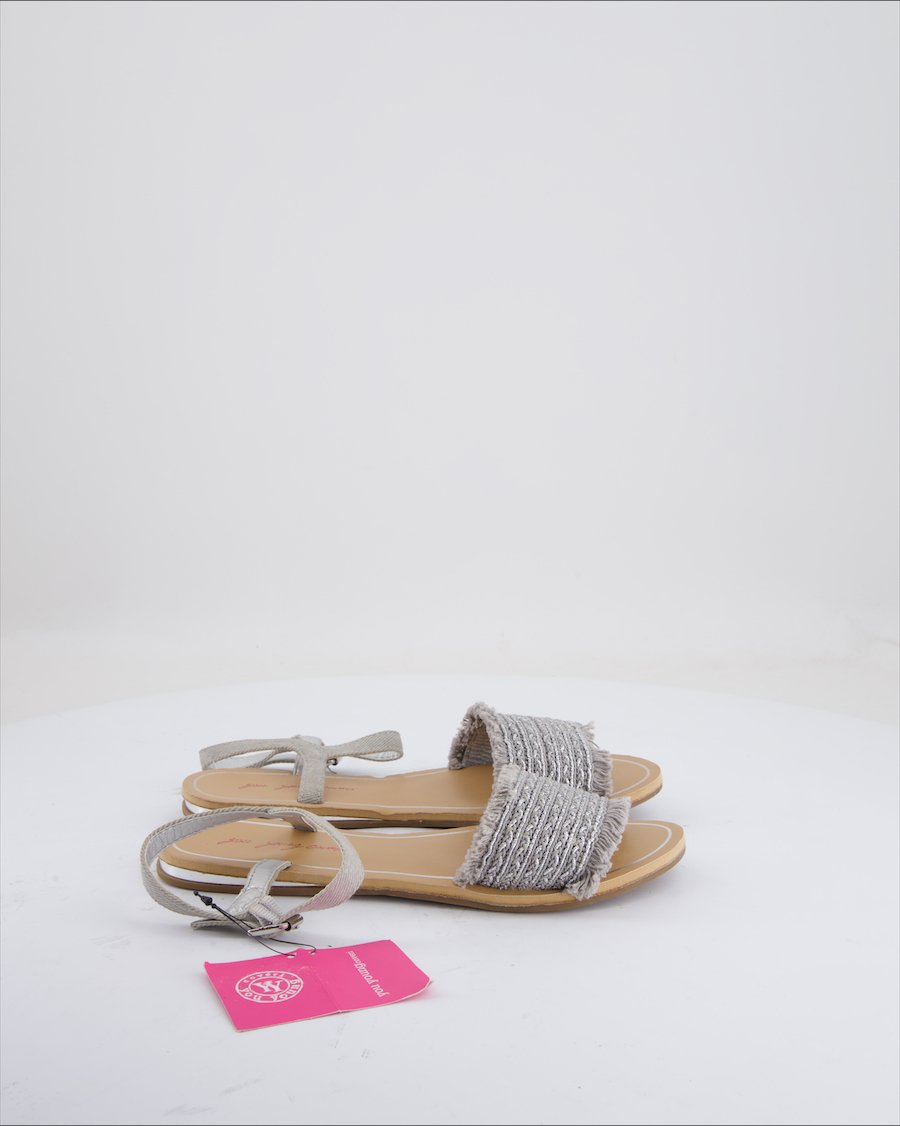 You Young Coveri Sandals Cloth Silver Eu 36