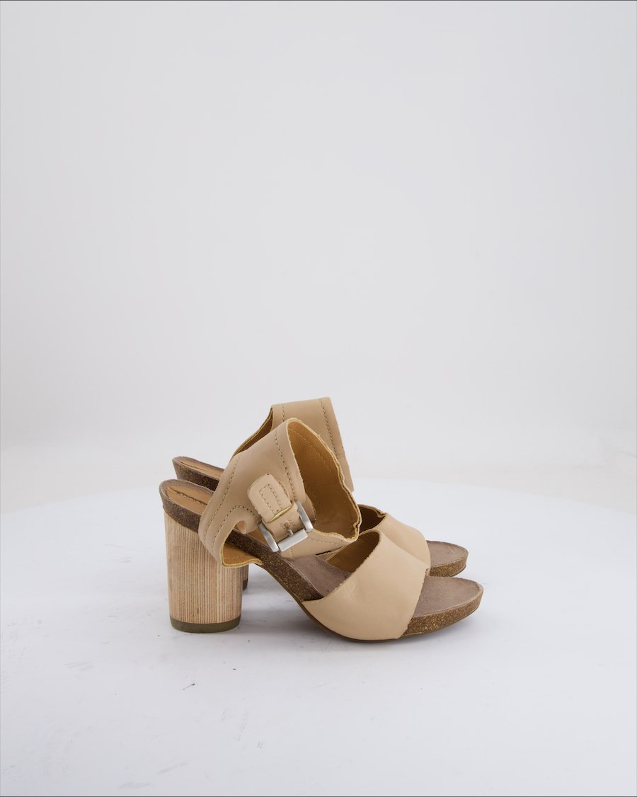 Adolfo Dominguez Heels Leather Beige Eu 35