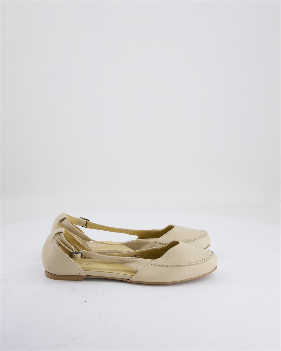 Heine Flats Leather Ecru Eu 38