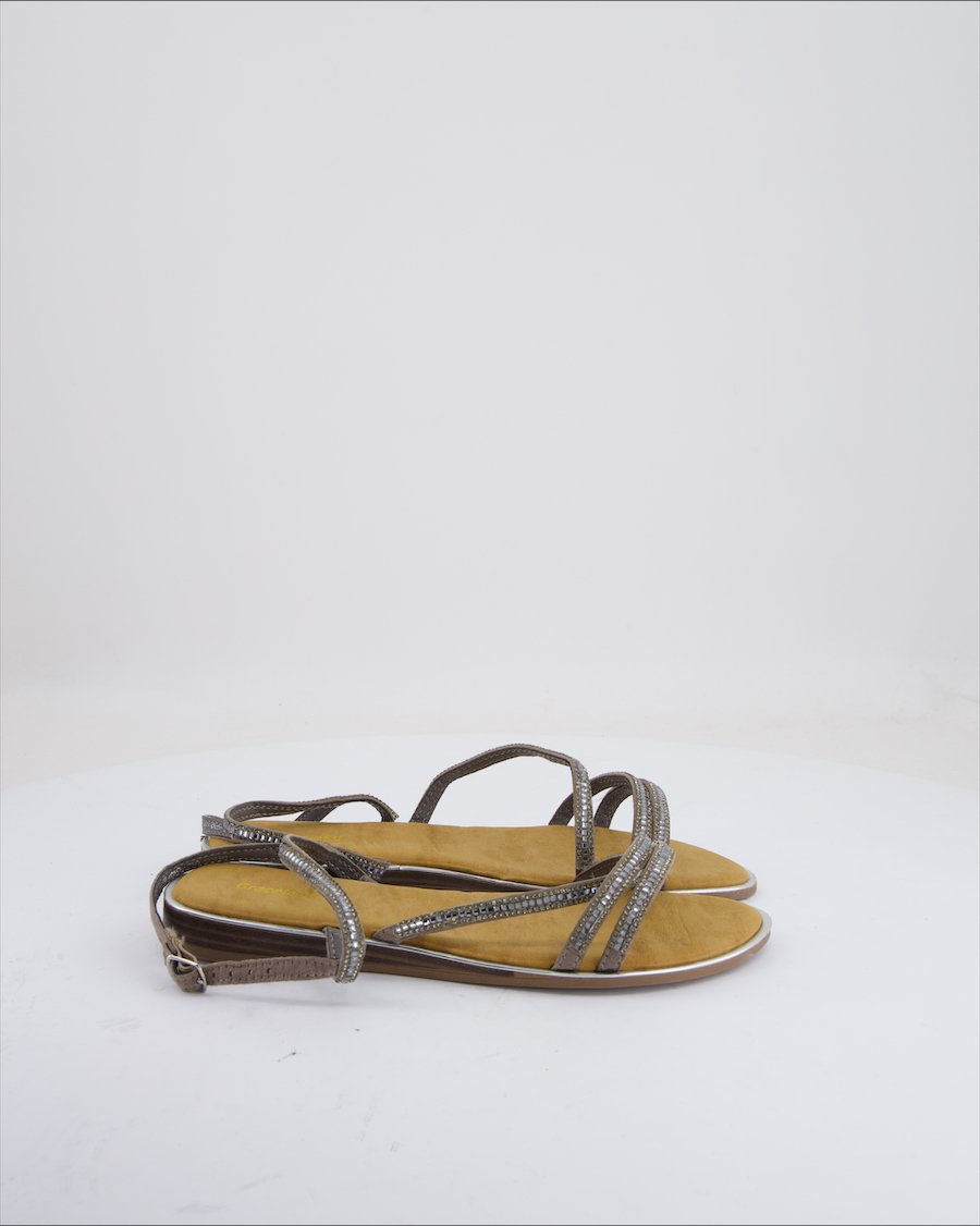Graceland Sandals Leather Silver Eu 39