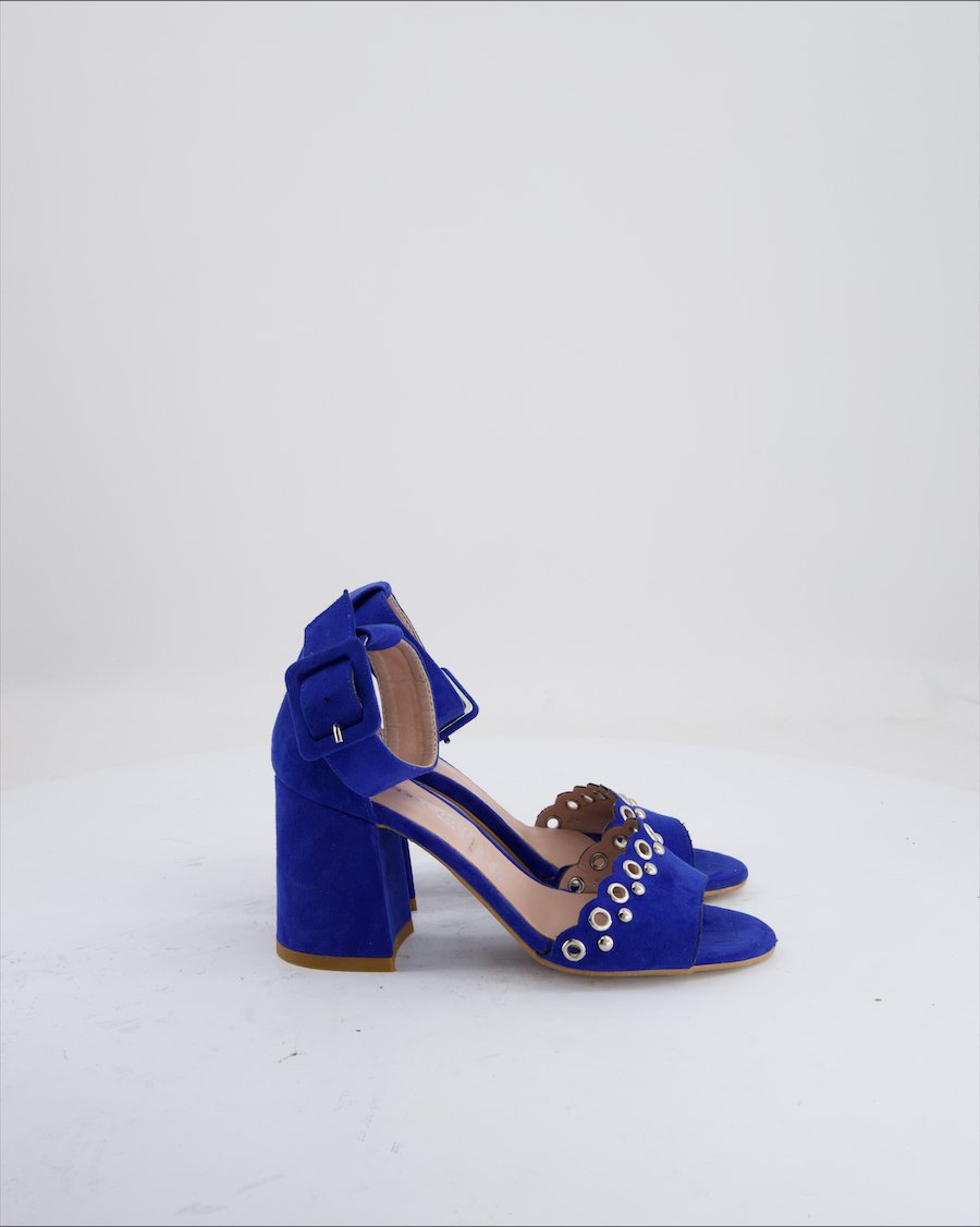 Doppio Senso Heels Suede Blue Eu 35