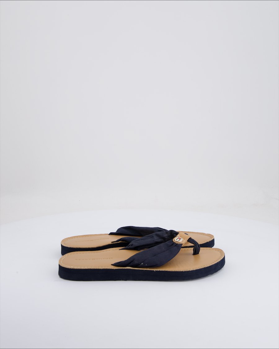 Tommy Hilfiger Flip Flop Cloth Black Eu 38