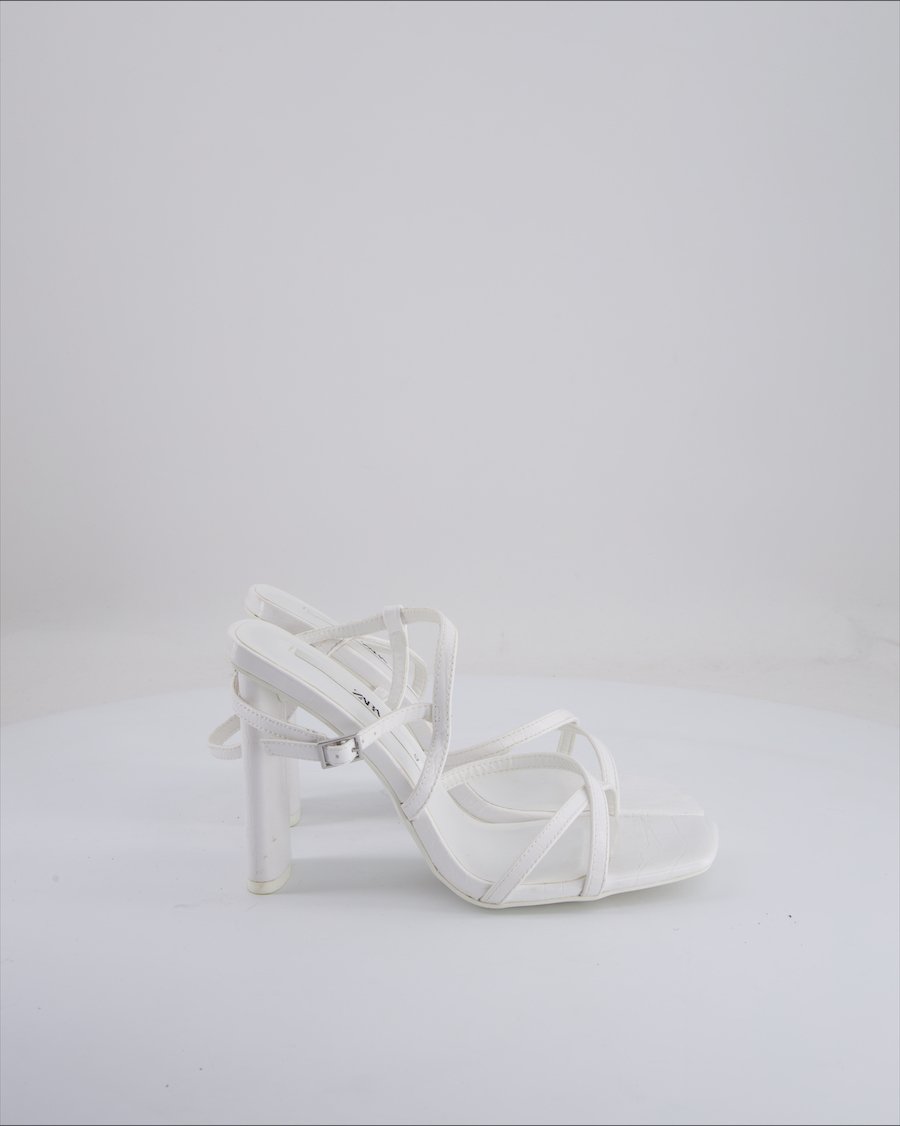 Zara Heels Polyurethane White Eu 40
