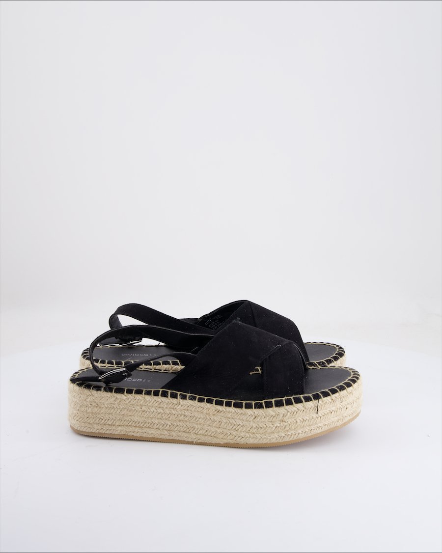 H&M Sandals Velvet Black Eu 40