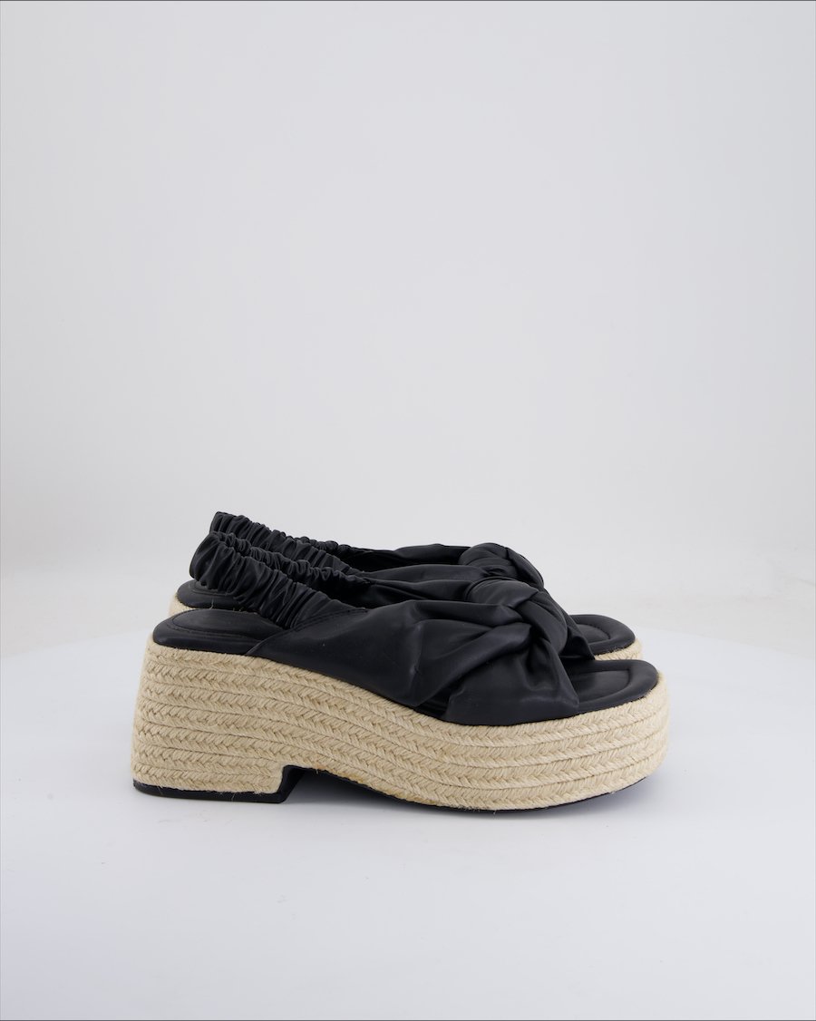 H&M Wedges Leather Black Eu 40