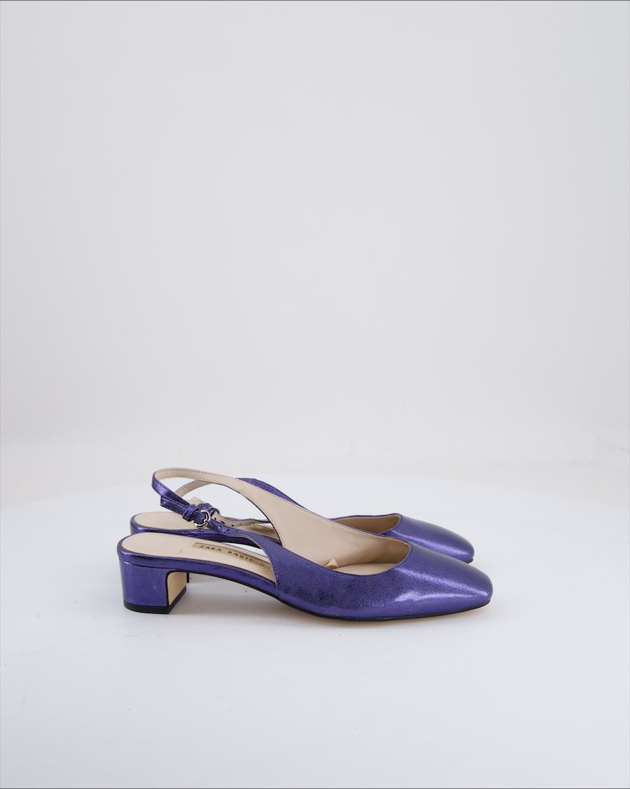 Zara Sandals Polyurethane Electric blue Eu 37