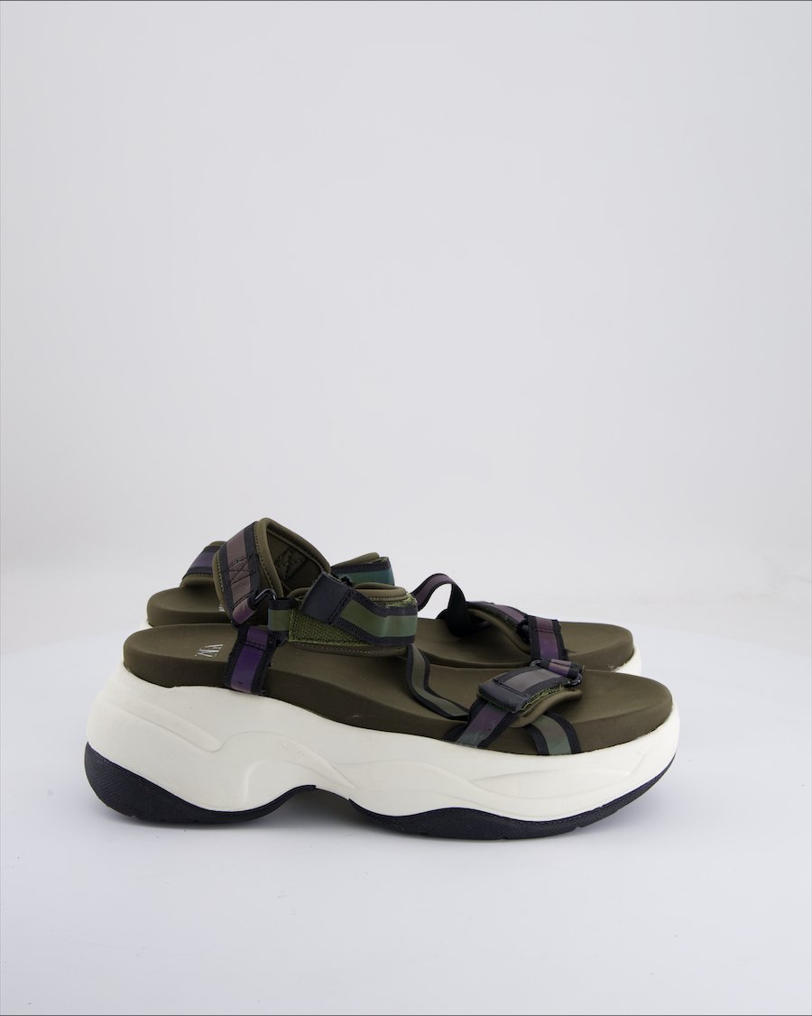 Zara Sandals Cloth  Khaki Eu 41