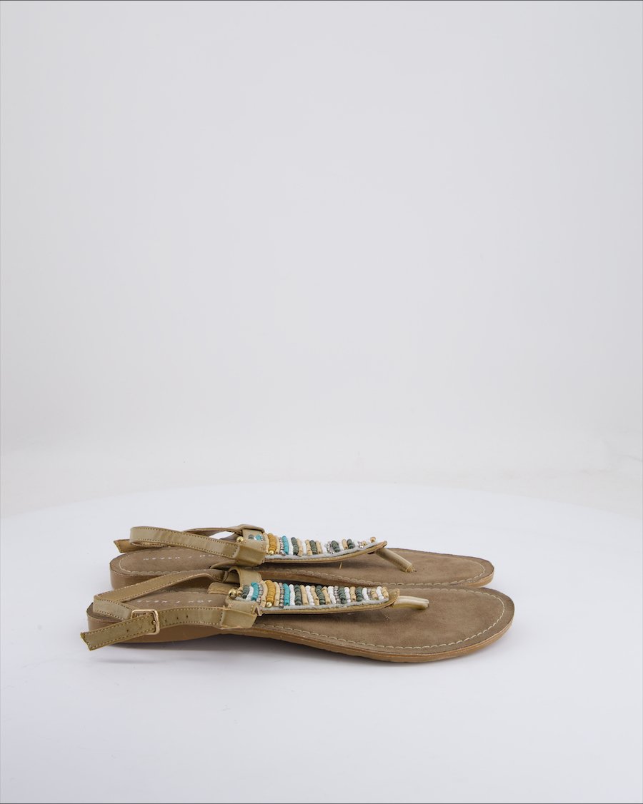 Never 2 Hot Sandals Suede Ecru Eu 41