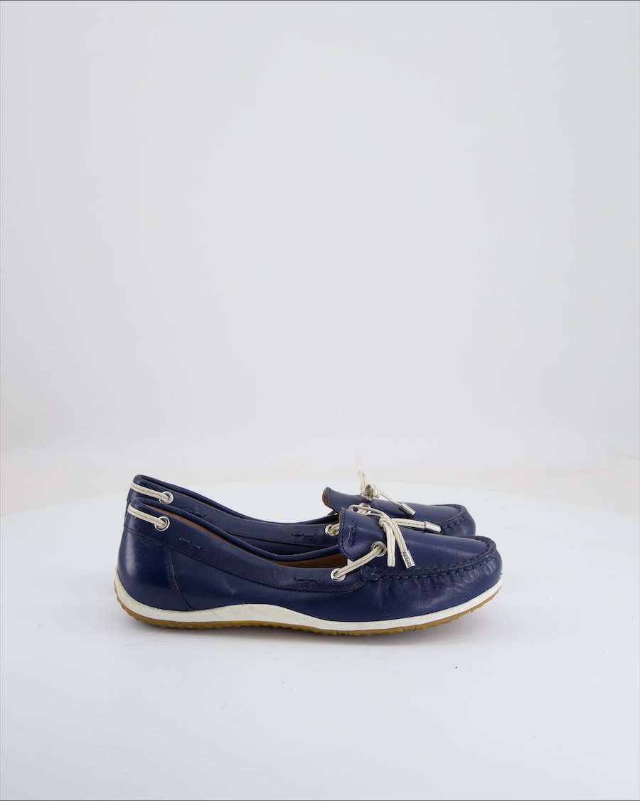 Geox Flats Leather Blue Eu 37