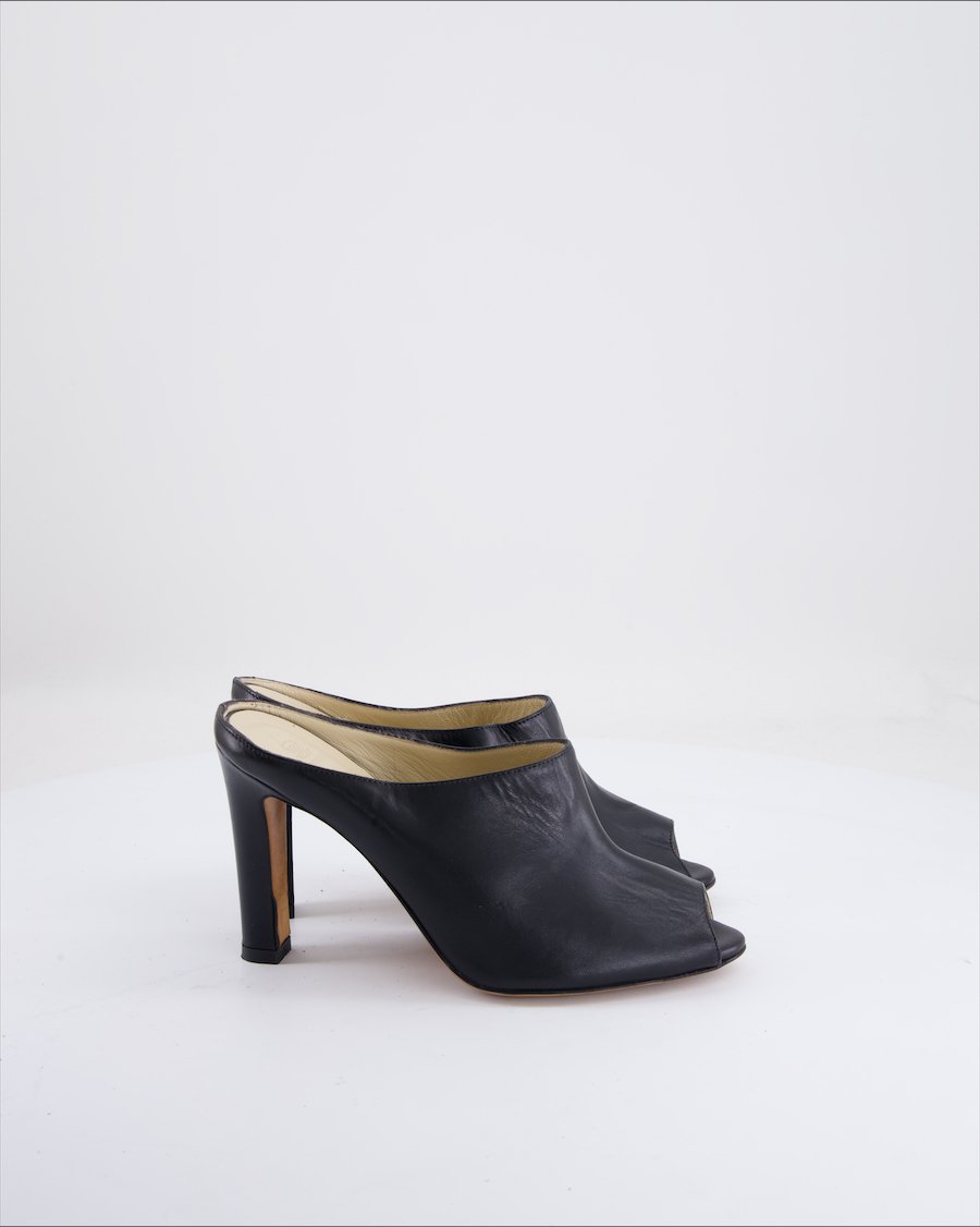 Navyboot Heels Leather Black Eu 38