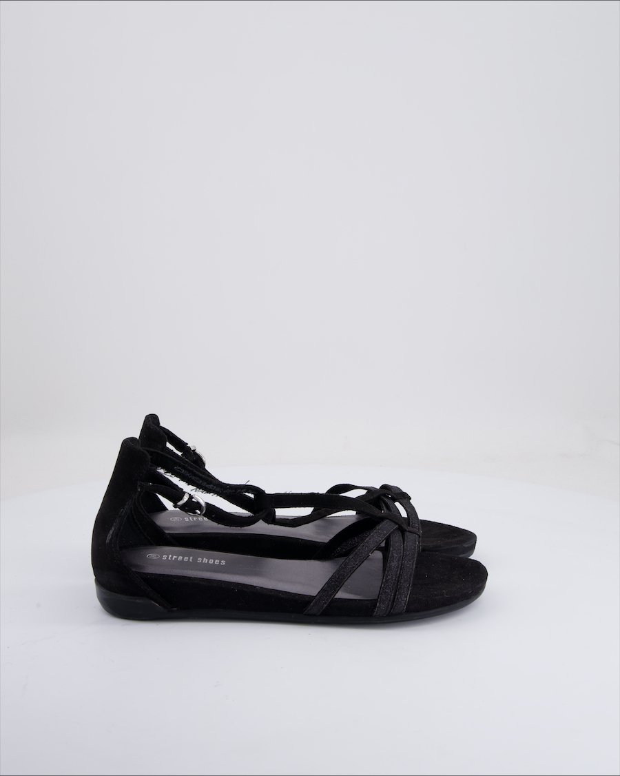 Street Shoes Sandals Suede Black Eu 39