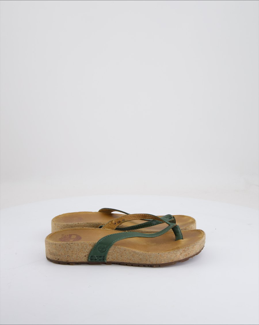 Timberland Flip flop Leather Petrol Green Eu 38.5