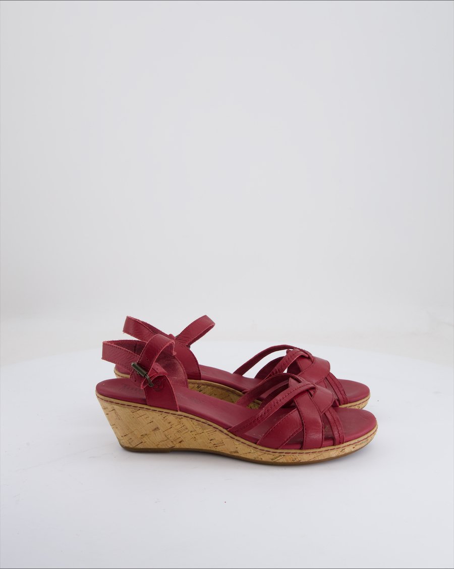 Timberland Sandals Leather Burgundy Eu 39.5