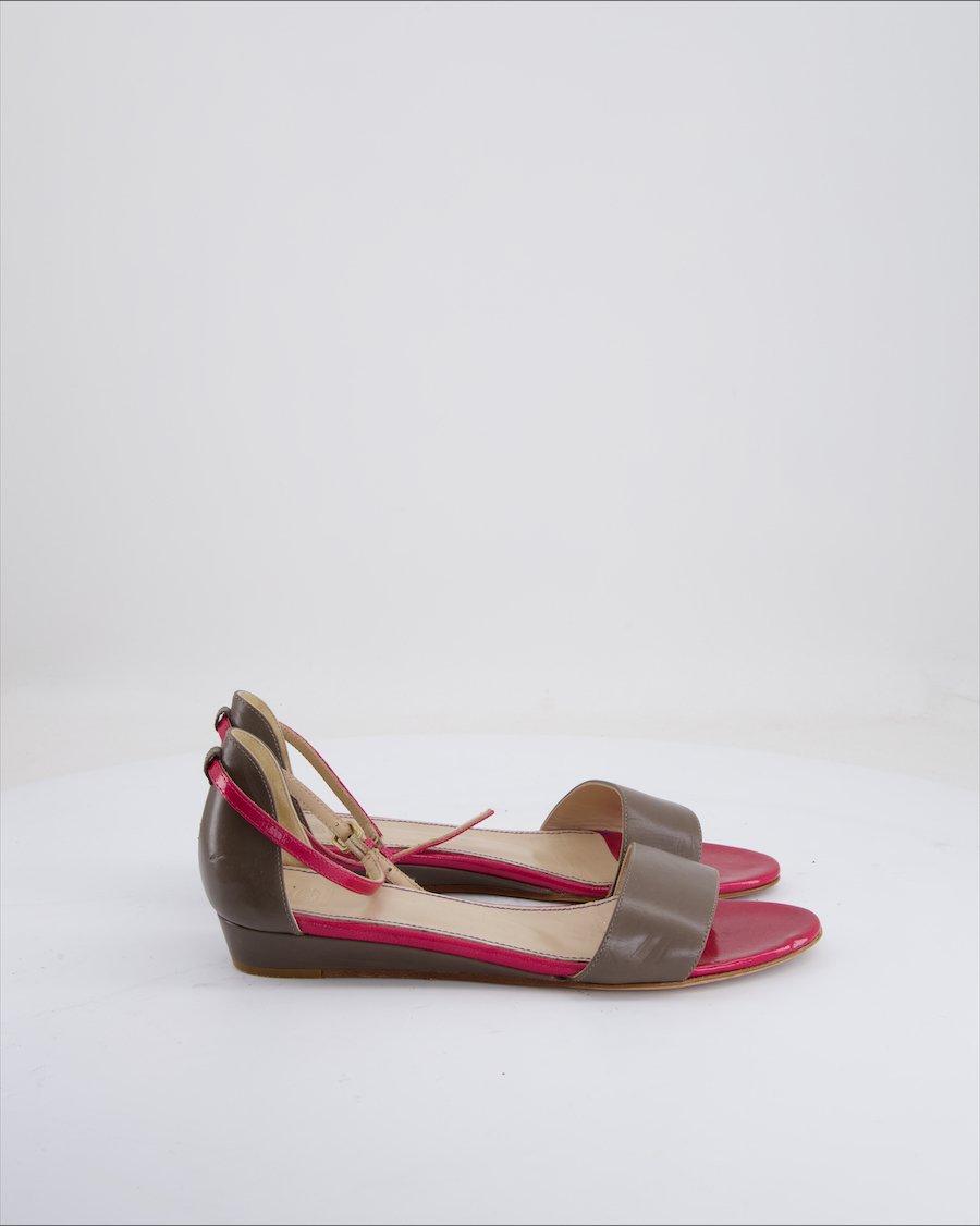 Navyboot Sandals Leather Magenta Eu 39