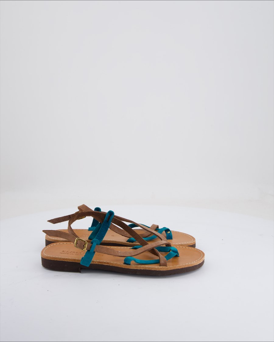 Klimatsakis Sandals Leather Brown Eu 37