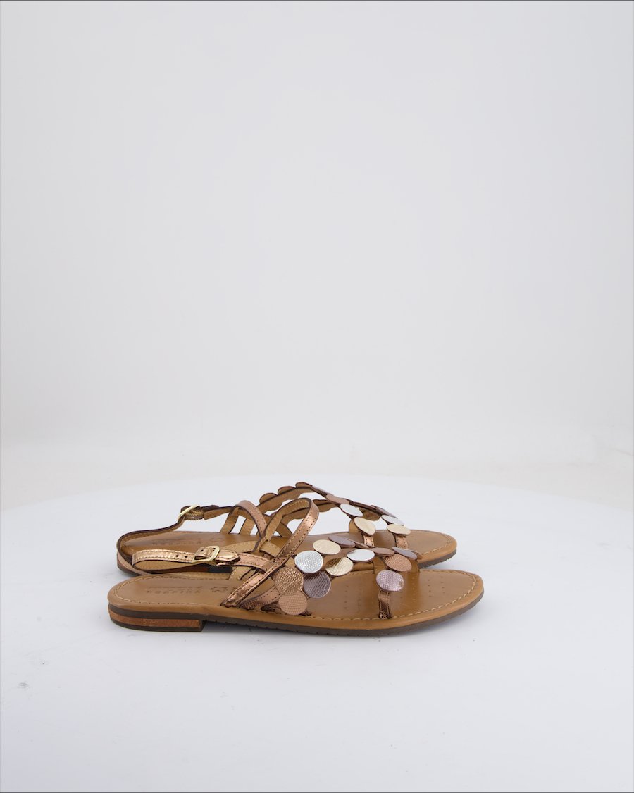 Geox Sandals Leather Bronze EU 38