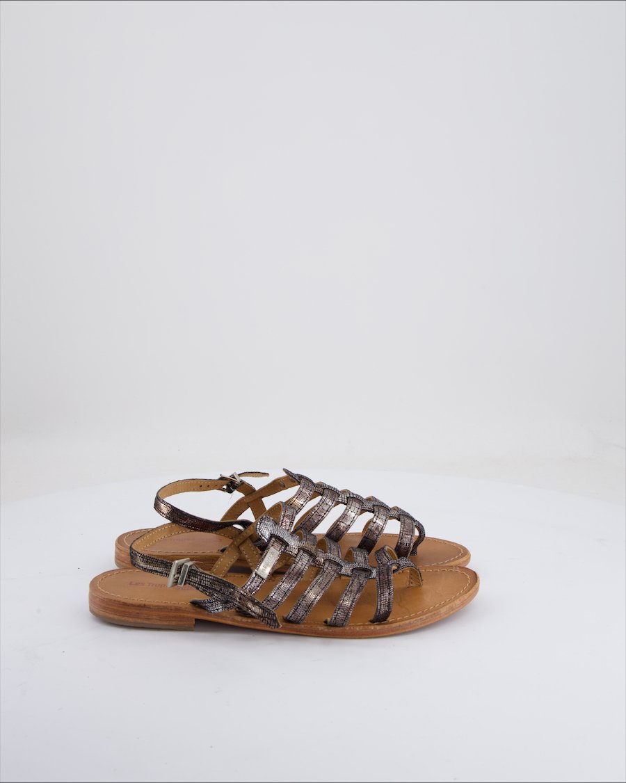 Les Tropeziennes Sandals Leather Silver Eu 39