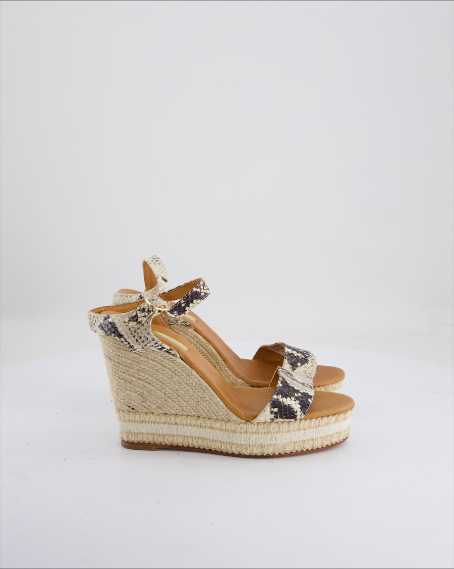 Maypol Wedges Leather Beige Eu 39