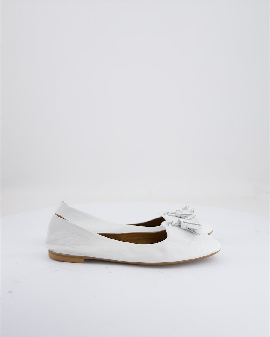 Navyboot Ballet flats Leather White EU 40