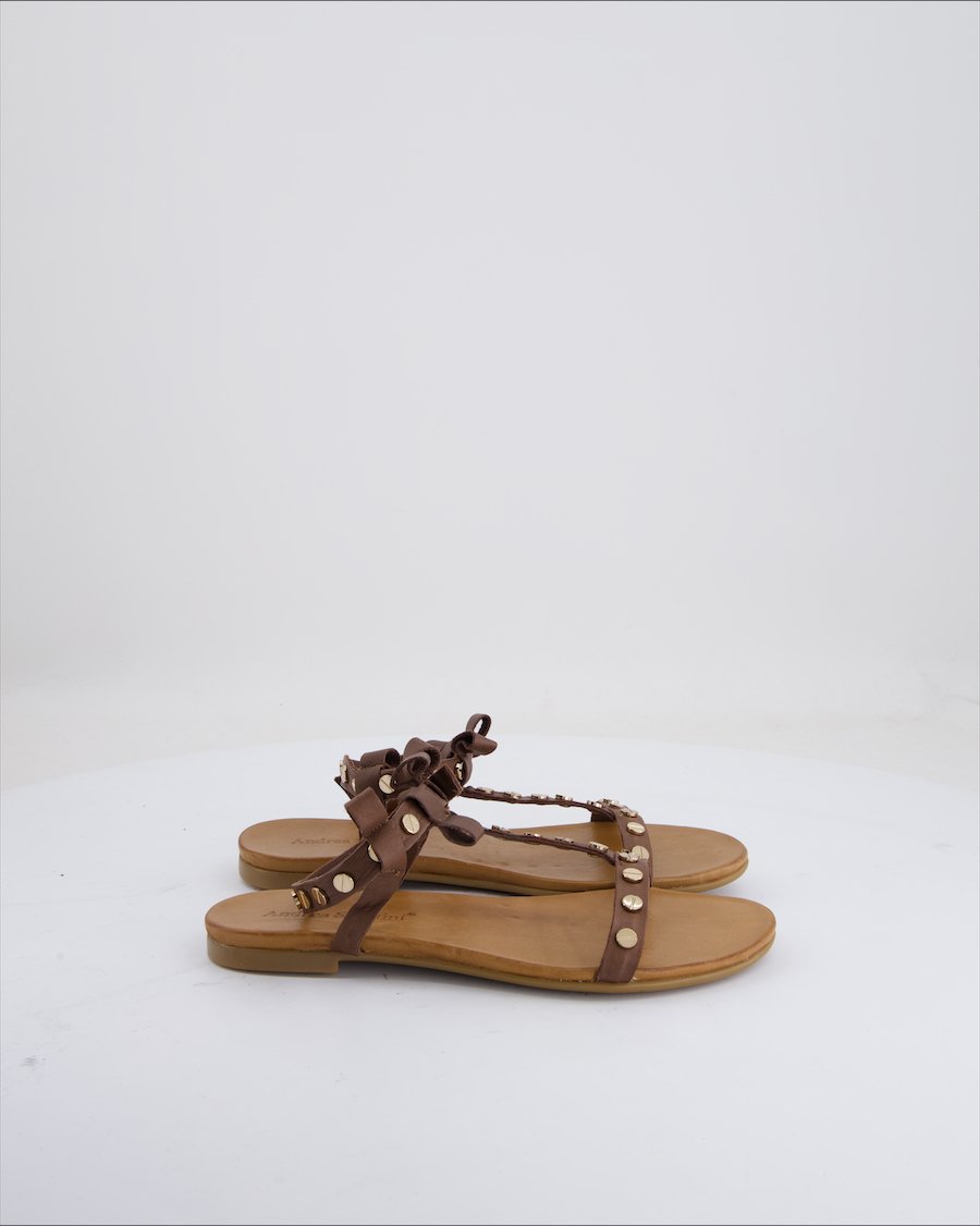 Andrea Sabatini Sandals Leather Brown EU 37