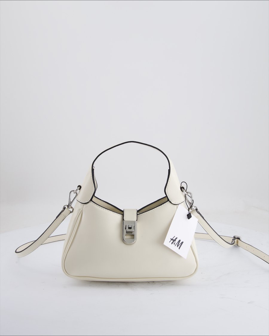 H&M Handbag Polyurethane White
