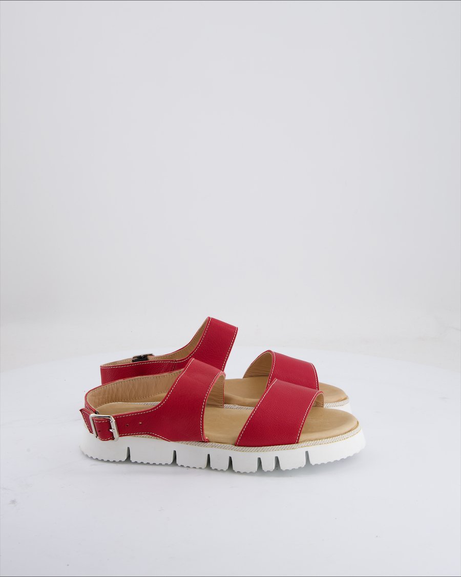 Marina De Bourbon Sandals Leather Red EU 37