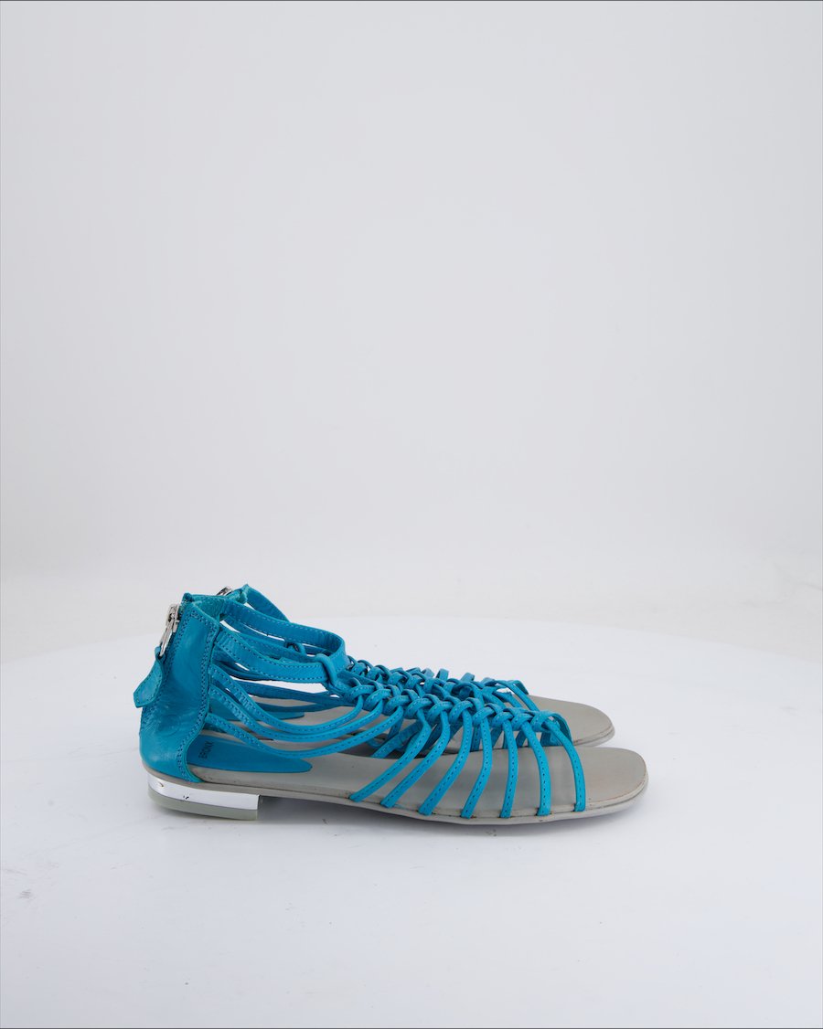 Bronx Sandals Leather Turquoise EU 39