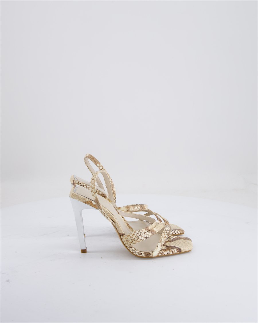 Zara Heels Leather Beige Eu 36