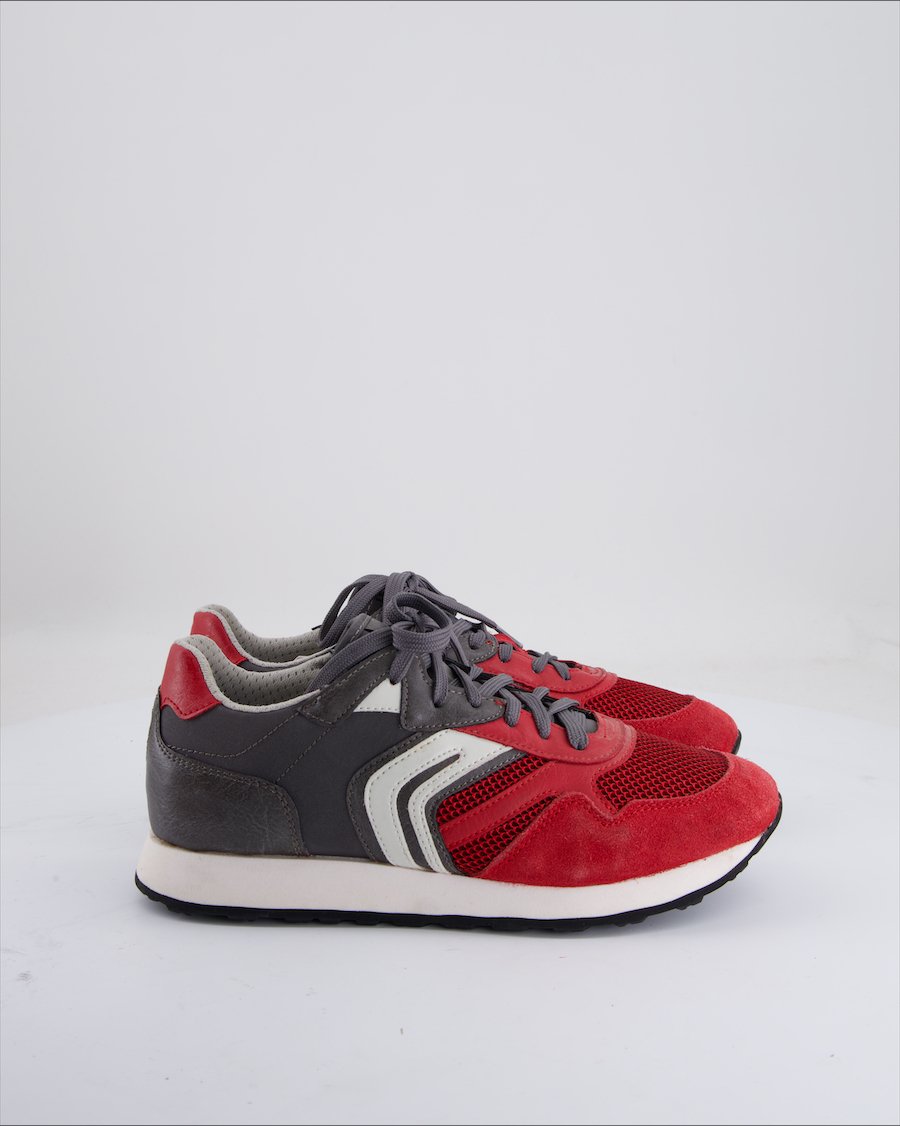 Geox Trainers Leather Anthracite Eu 40