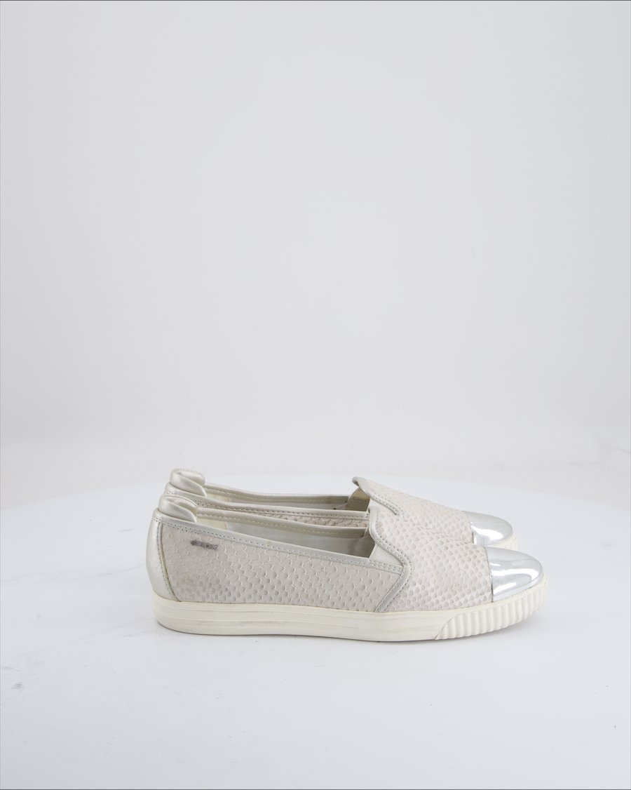 Geox Flats Leather Silver Eu 36