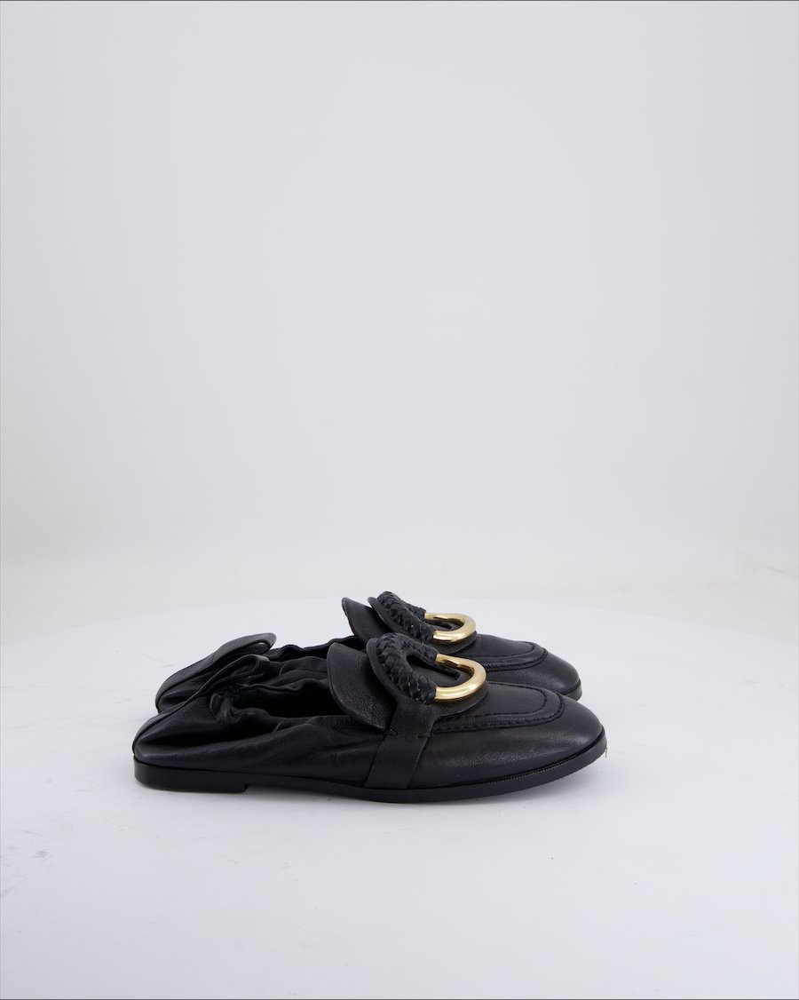 See By Chloe Flats Leather Black Eu 37