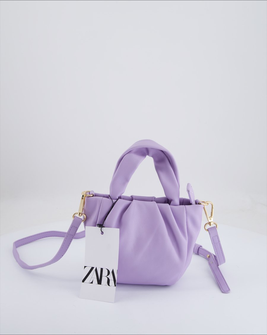 Zara Handbag Polyurethane Violet