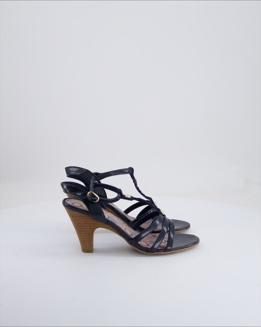 Esprit Heels Leather Blue Eu 38