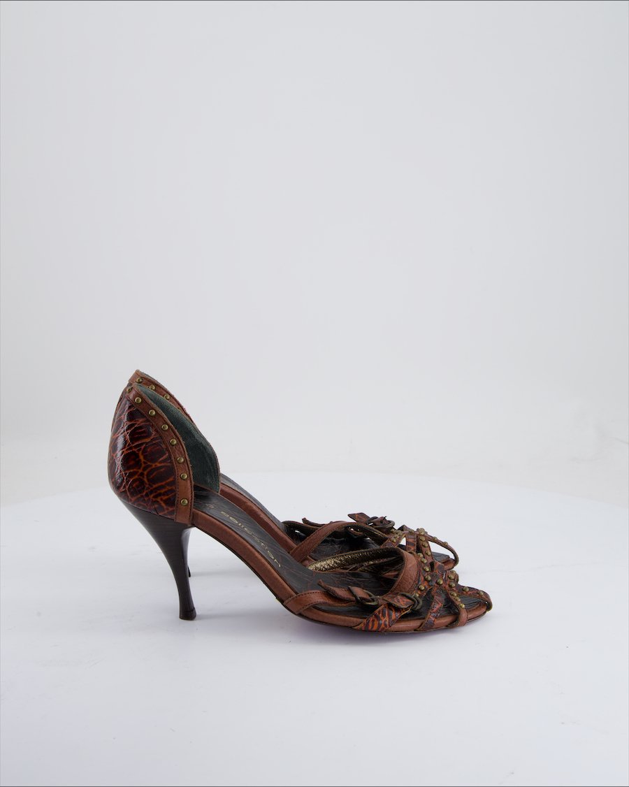 Mac Collection Heels Leather Brown Eu 40