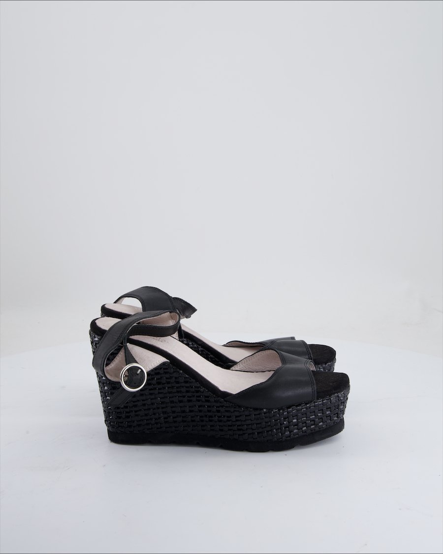 Lumberjack Wedges Leather Black Eu 37