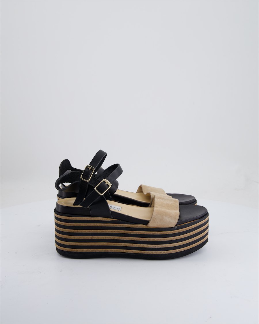 Giampaolo Viozzi Sandals Leather Black Eu 37