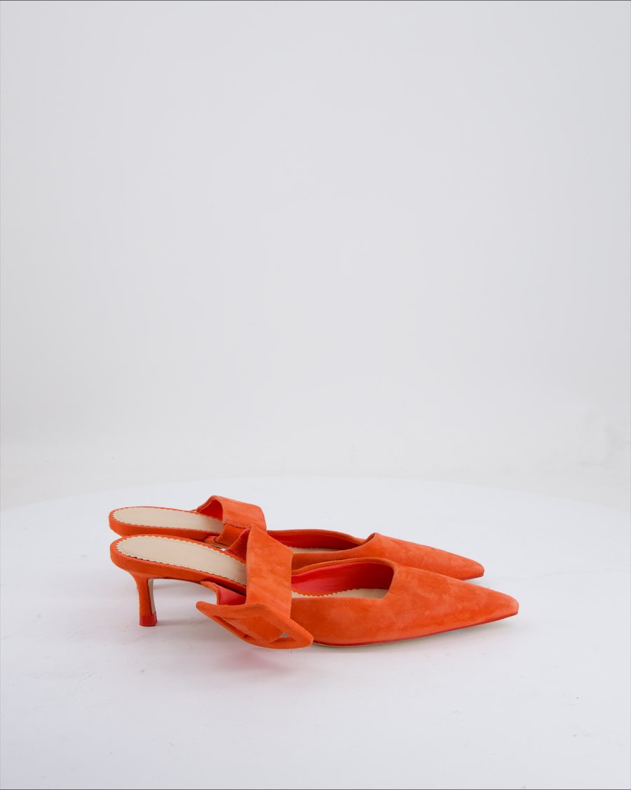 Zara Heels Suede Red EU 36