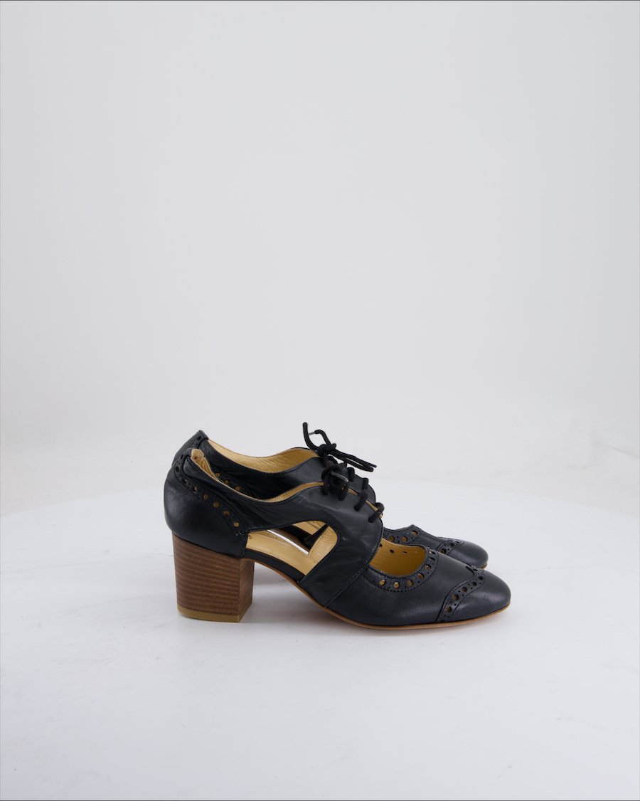 Sax Heels Leather Black Eu 36