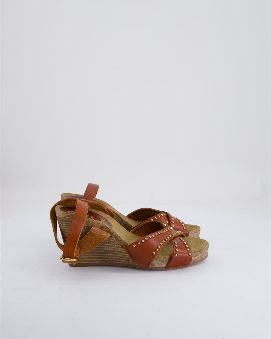 Cinti Wedges Leather Brown Eu 38