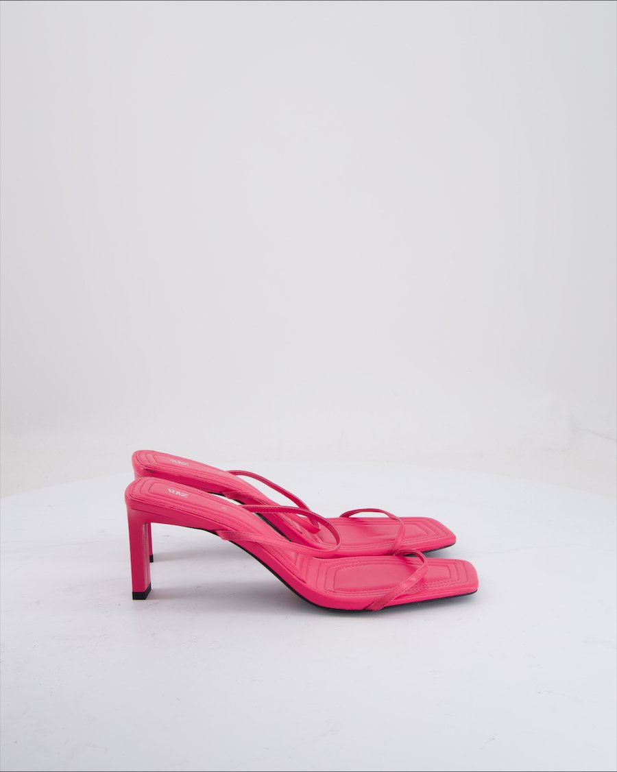 Zara Heels Polyurethane Magenta Eu 39