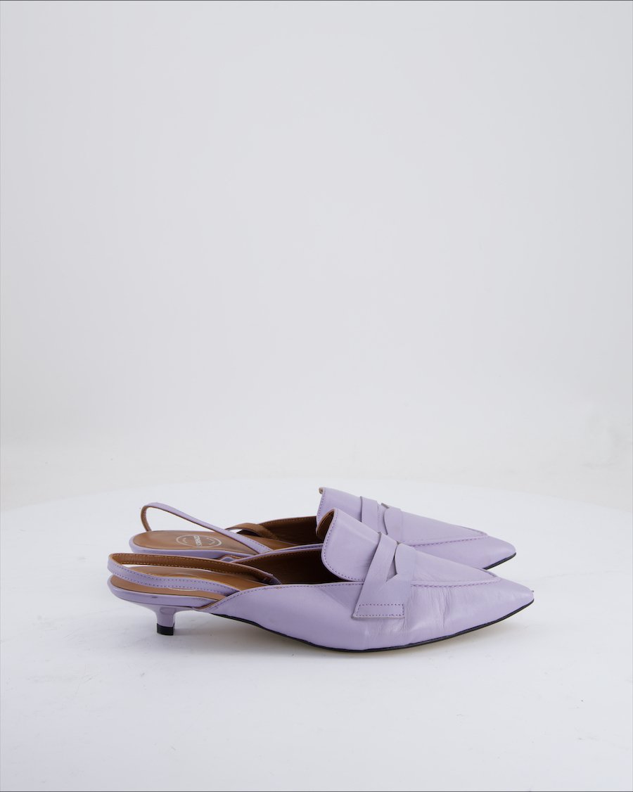 Sarenza Sandals Leather Purple EU 38