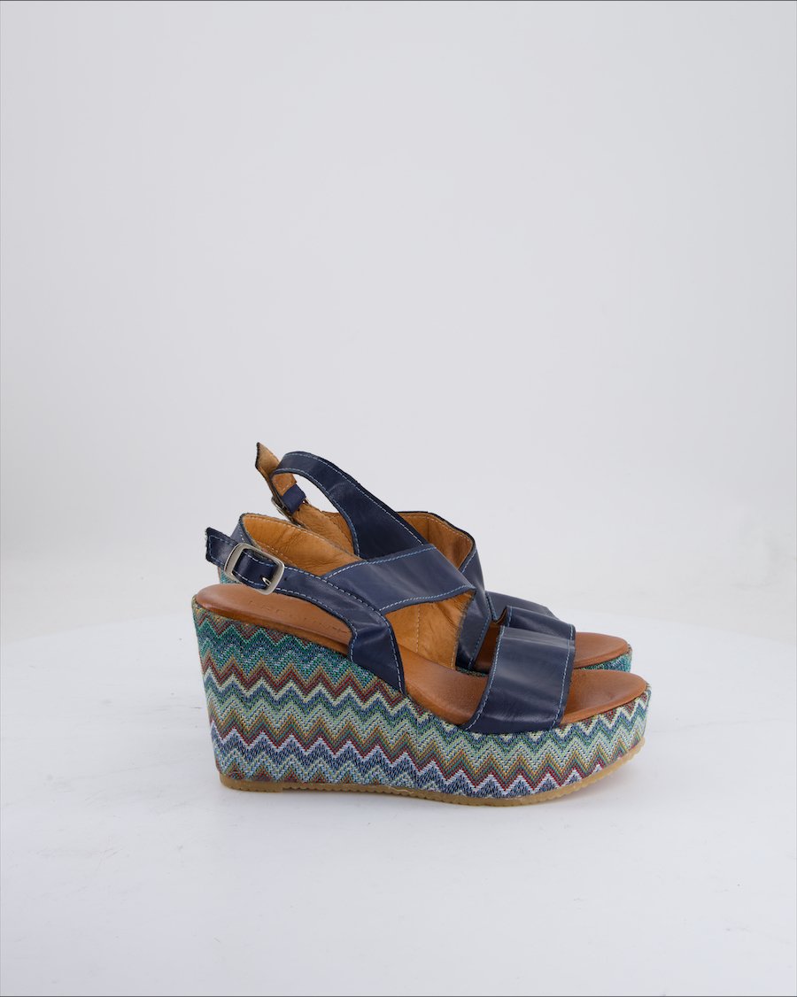 Pregunta Wedges Leather Blue EU 37