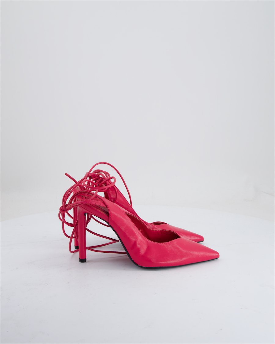 Bershka Heels Polyurethane Fuxia EU 37