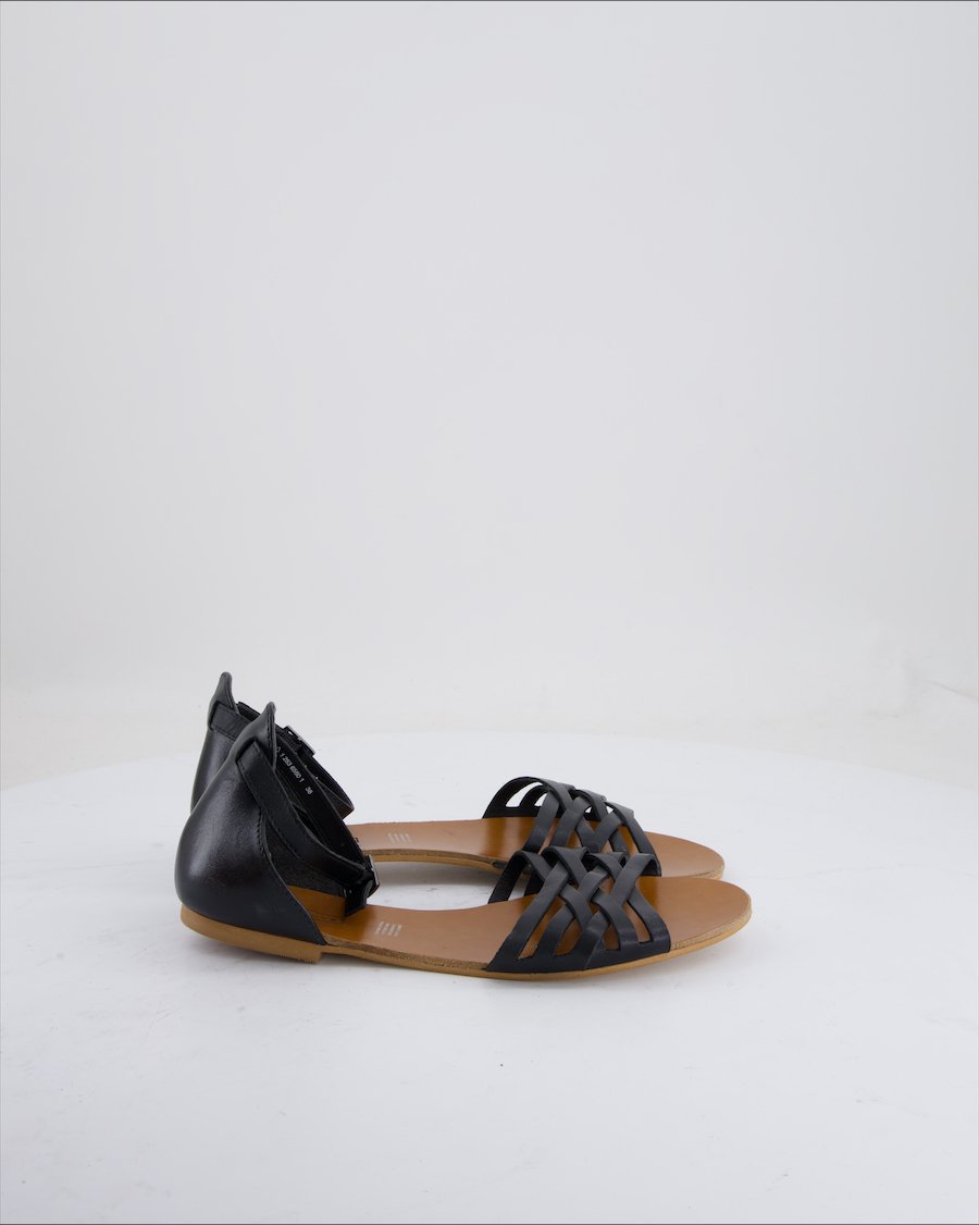 5Th Avenue Sandals Leather Black EU 38